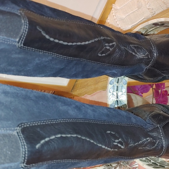 Timberland Earth Keepers Black Size 7.5 Leather Suede Zip up Boots - Picture 14 of 16